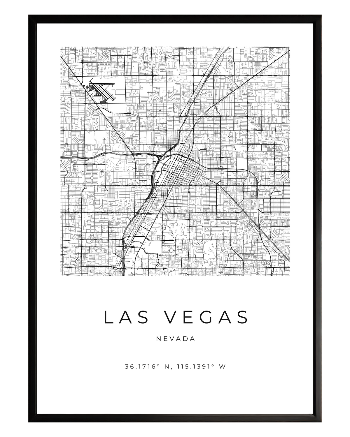 Las Vegas Minimalist City Map