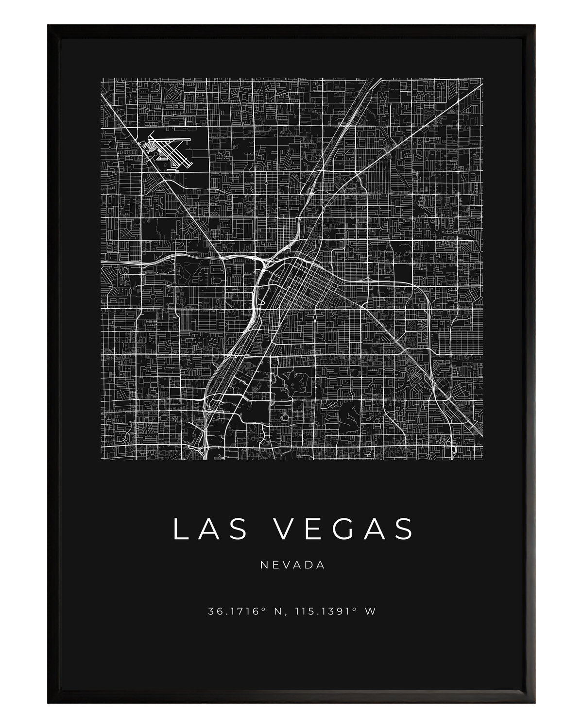 Las Vegas Minimalist City Map