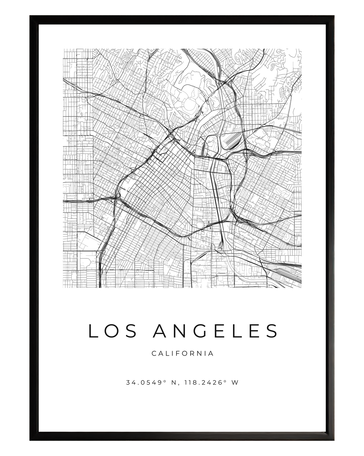 Los Angeles Minimalist City Map
