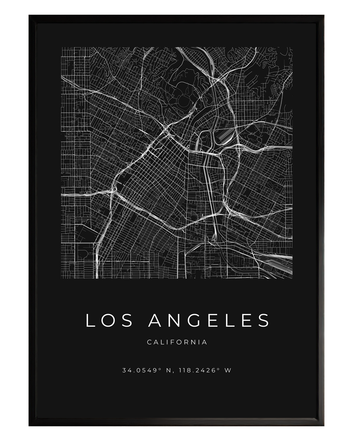 Los Angeles Minimalist City Map