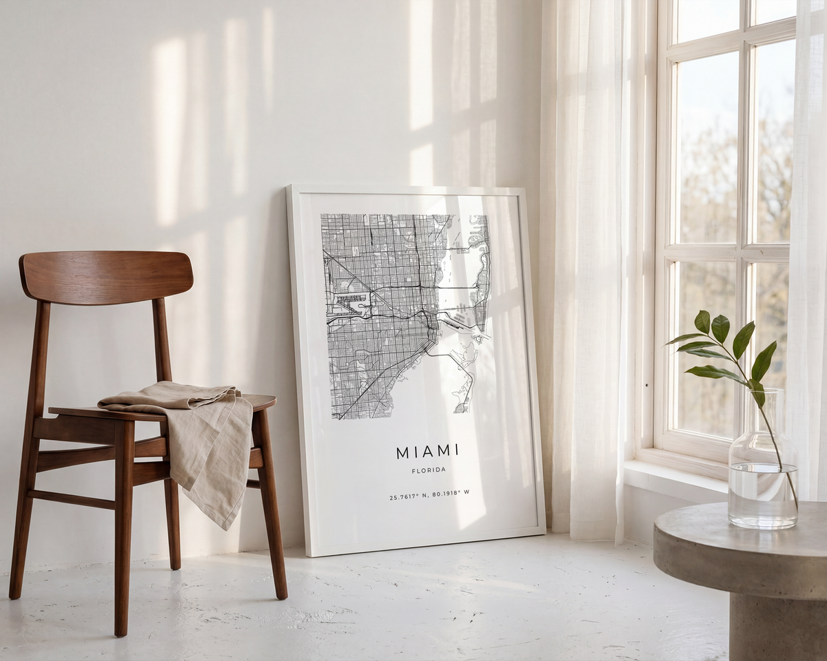 Miami Minimalist City Map