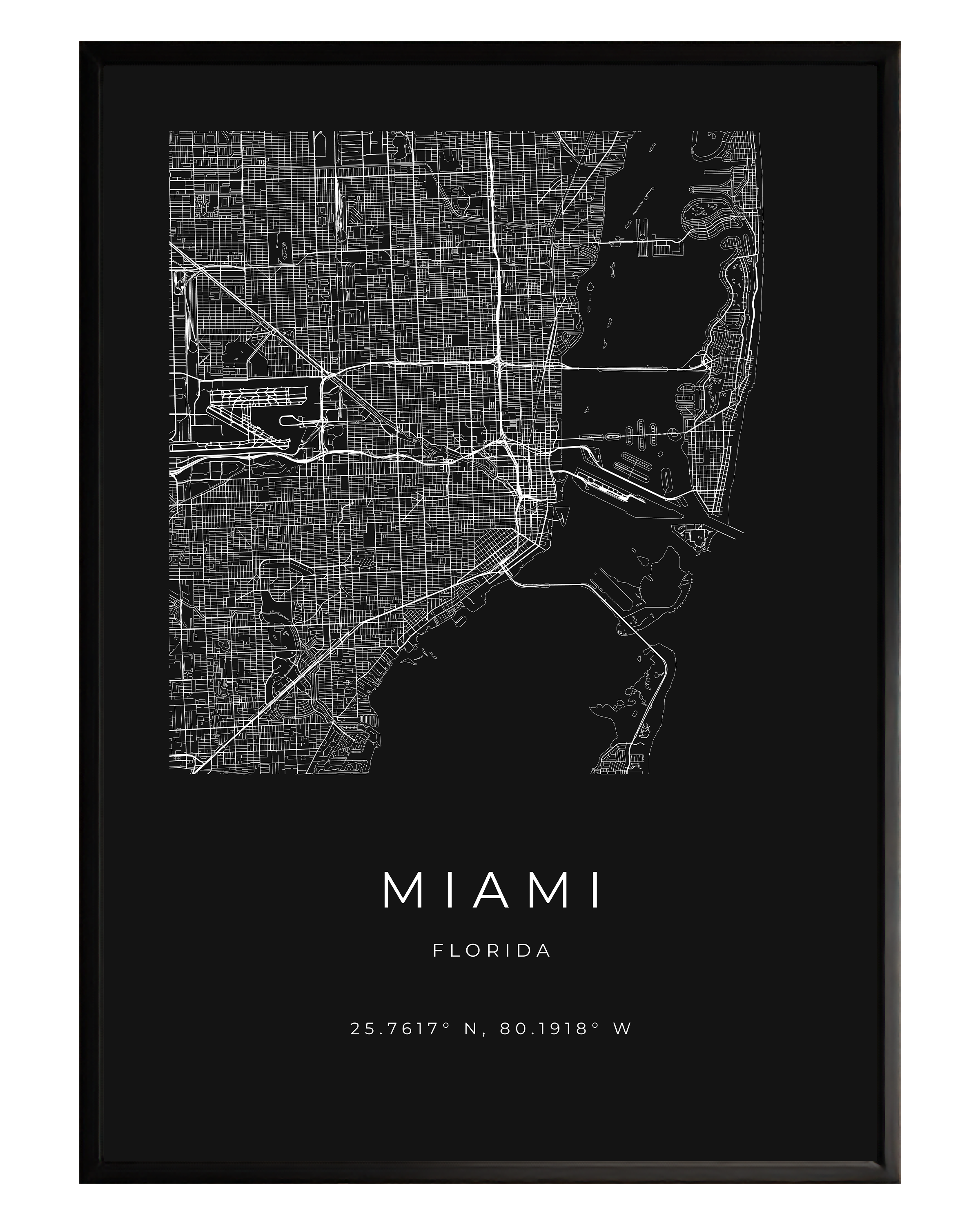 Miami Minimalist City Map