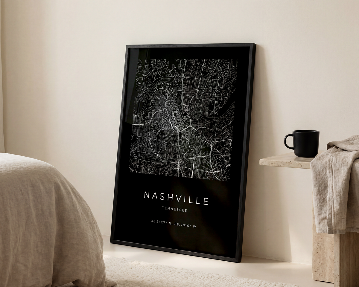 Nashville Minimalist City Map