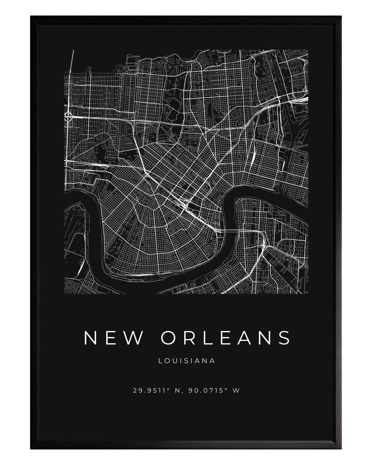 New Orleans Minimalist City Map