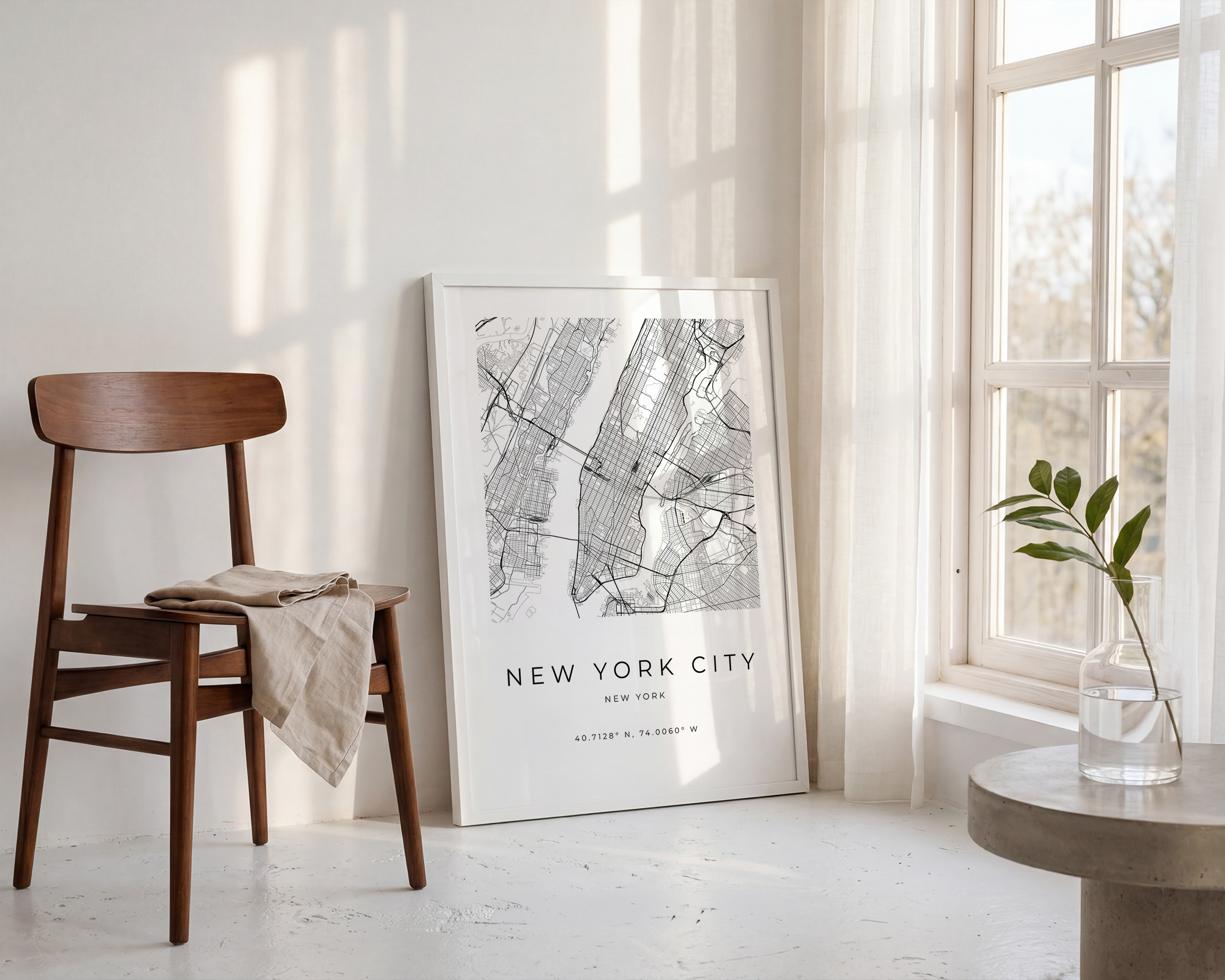New York Minimalist City Map