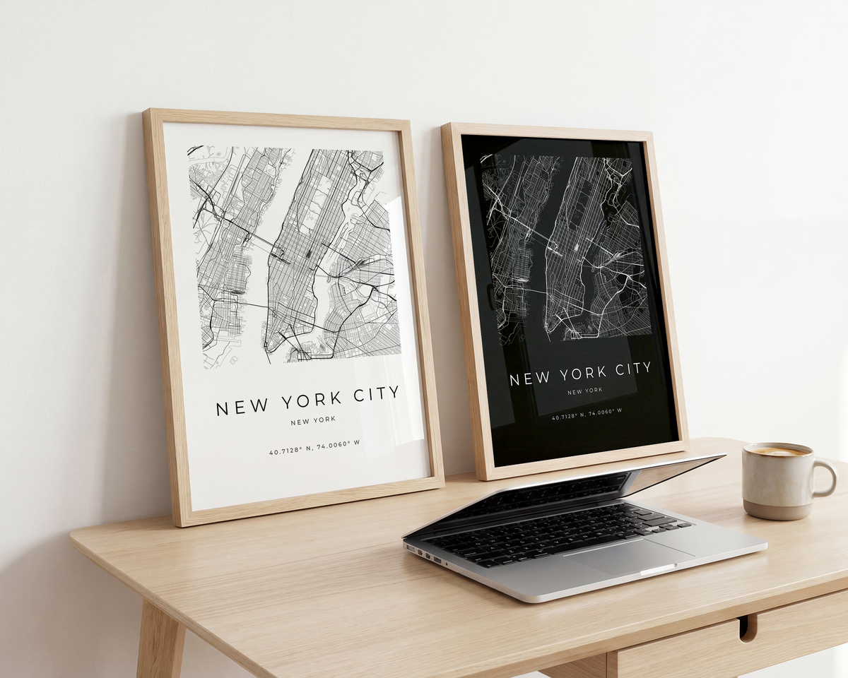 New York Minimalist City Map