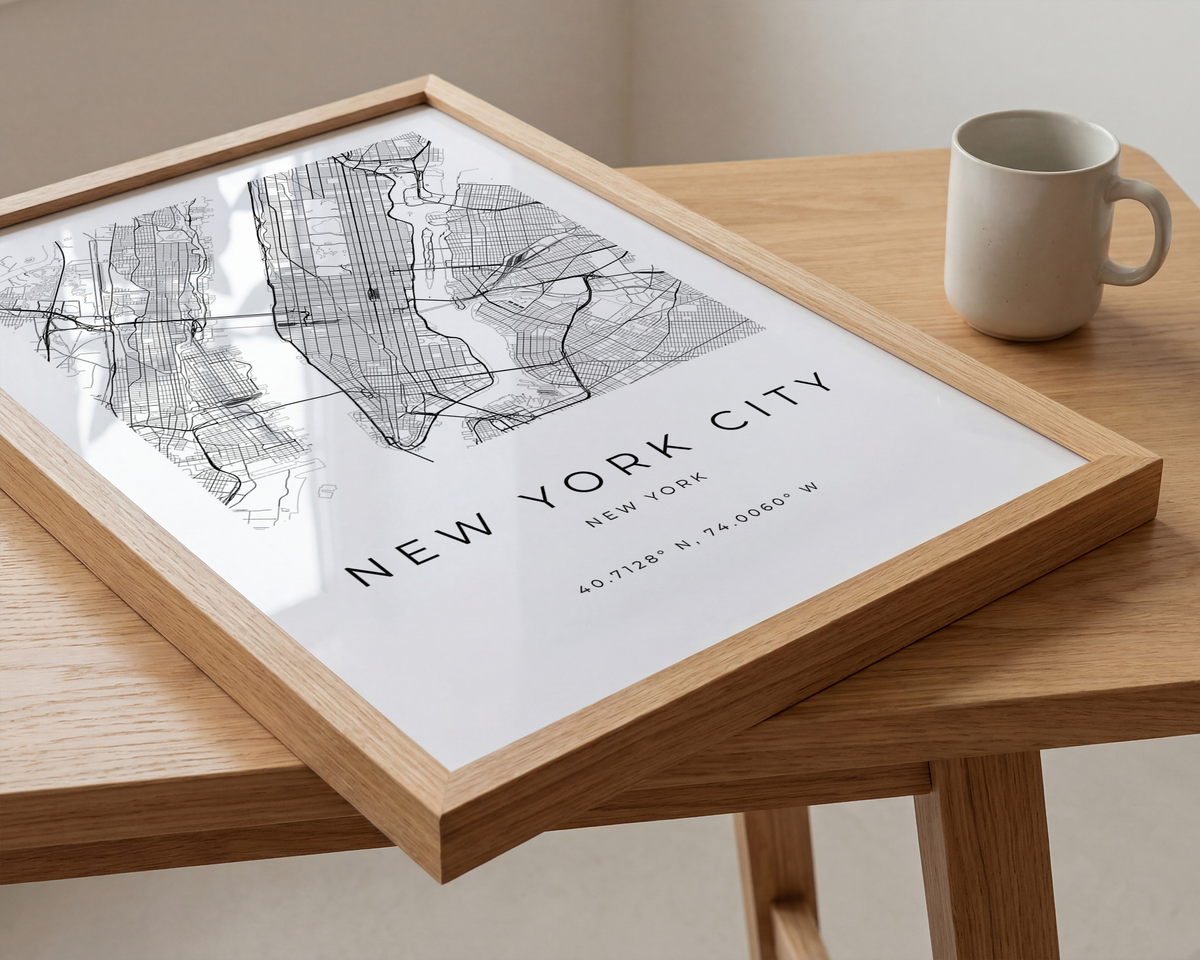 New York Minimalist City Map