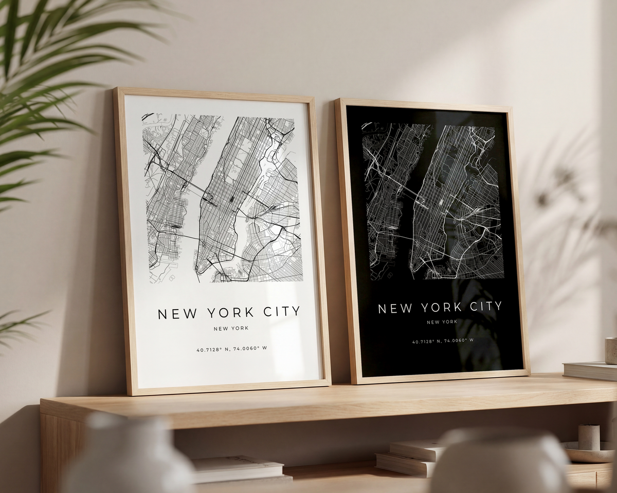 New York Minimalist City Map