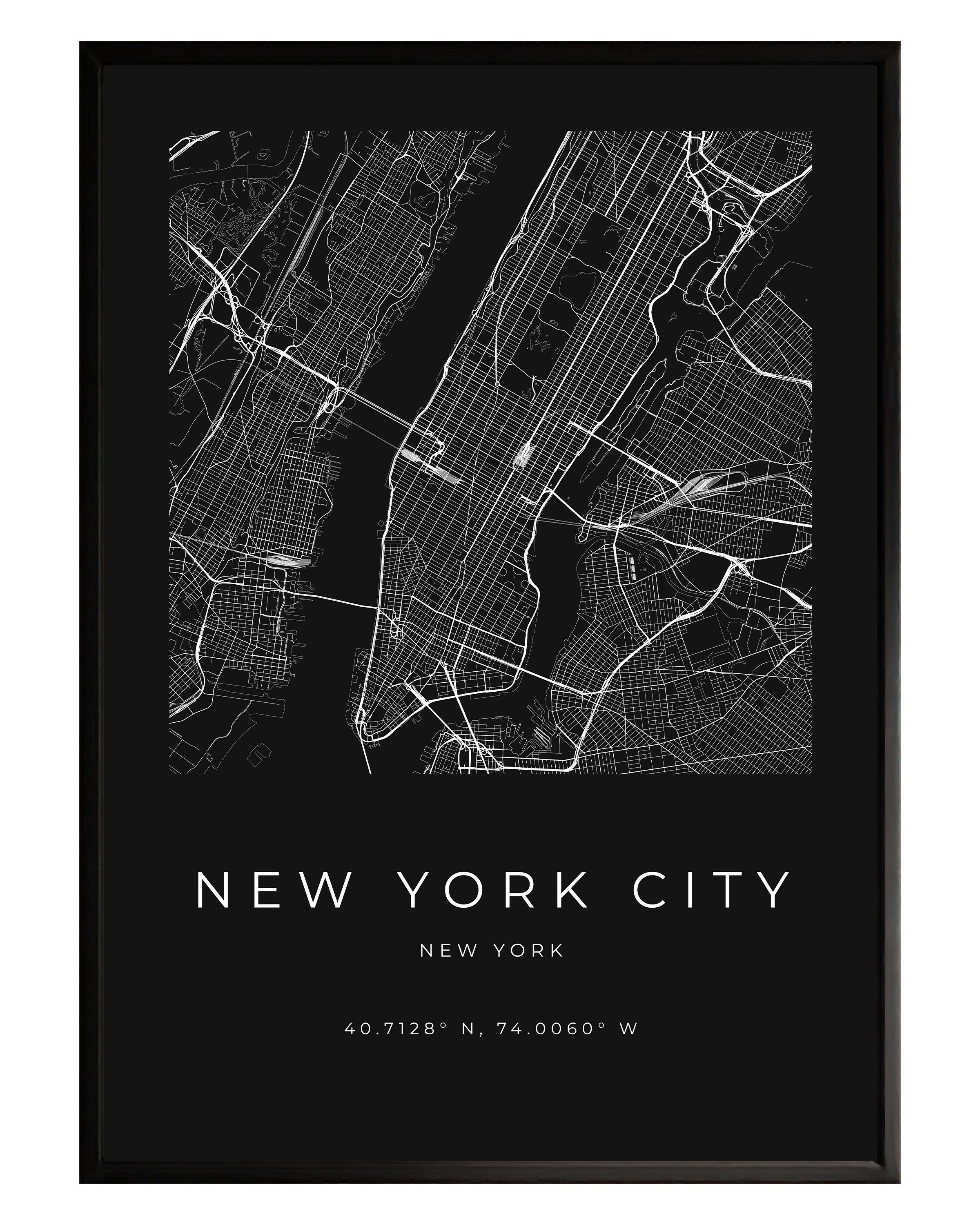 New York Minimalist City Map