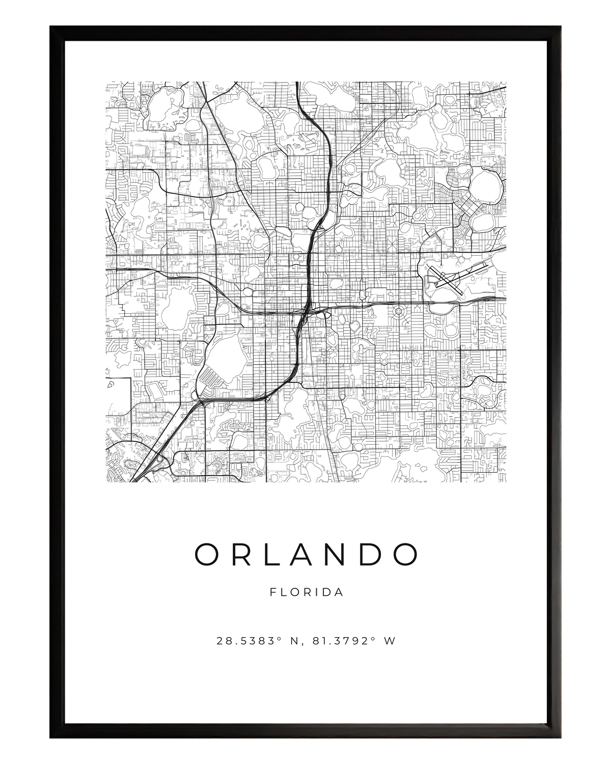 Orlando Minimalist City Map