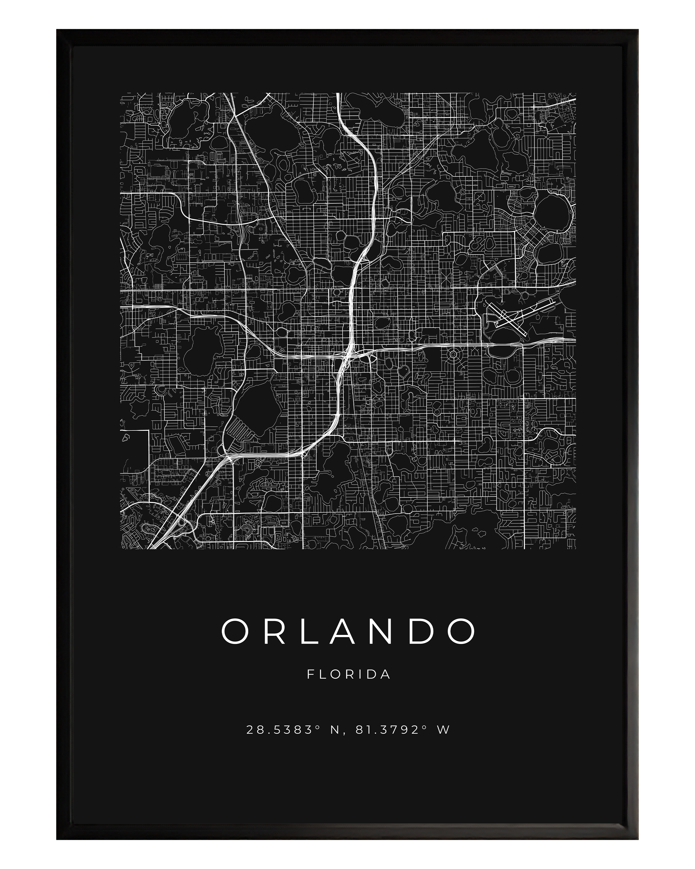 Orlando Minimalist City Map