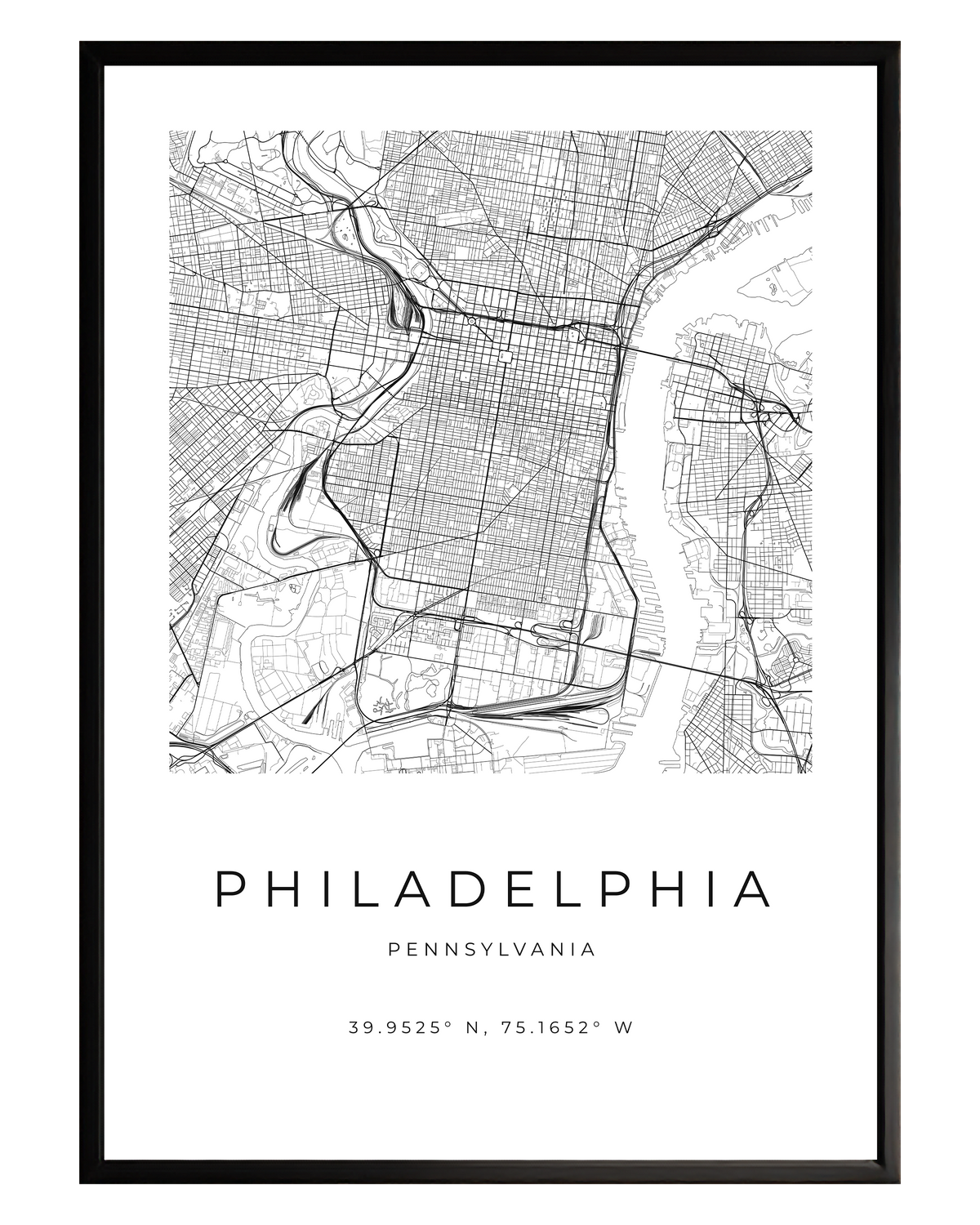 Philadelphia Minimalist City Map