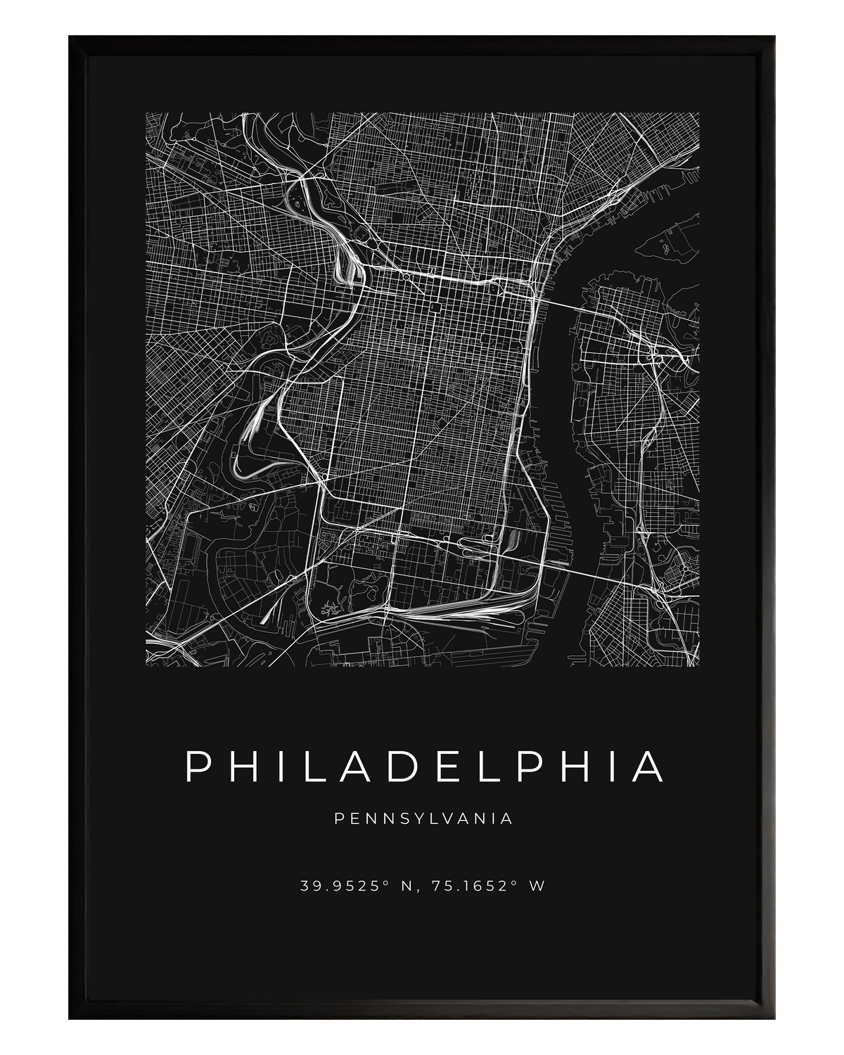 Philadelphia Minimalist City Map