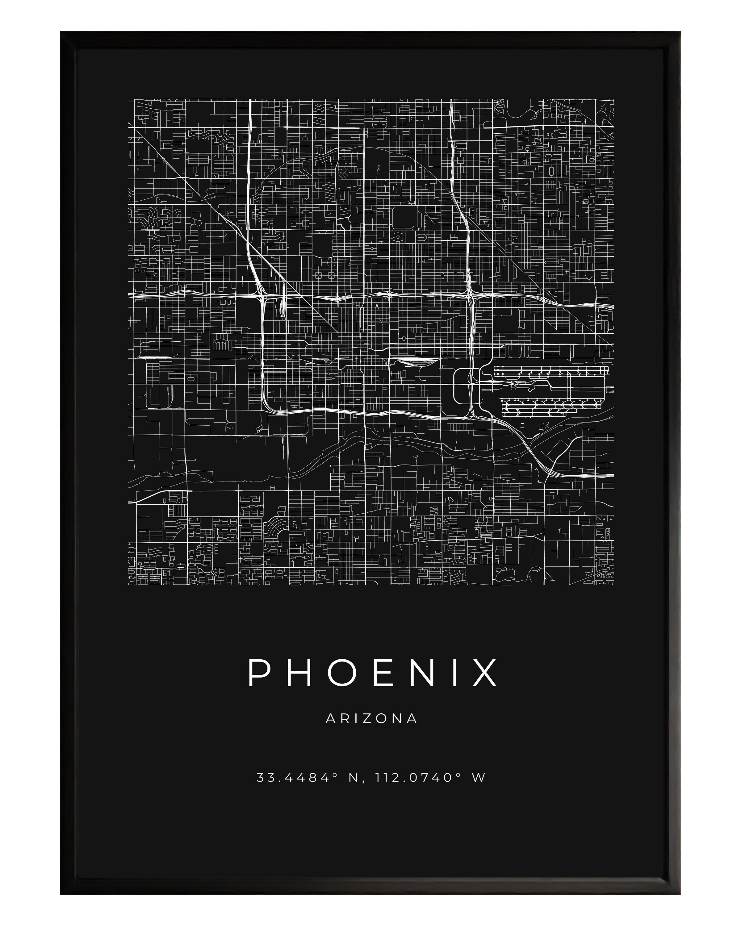 Phoenix Minimalist City Map