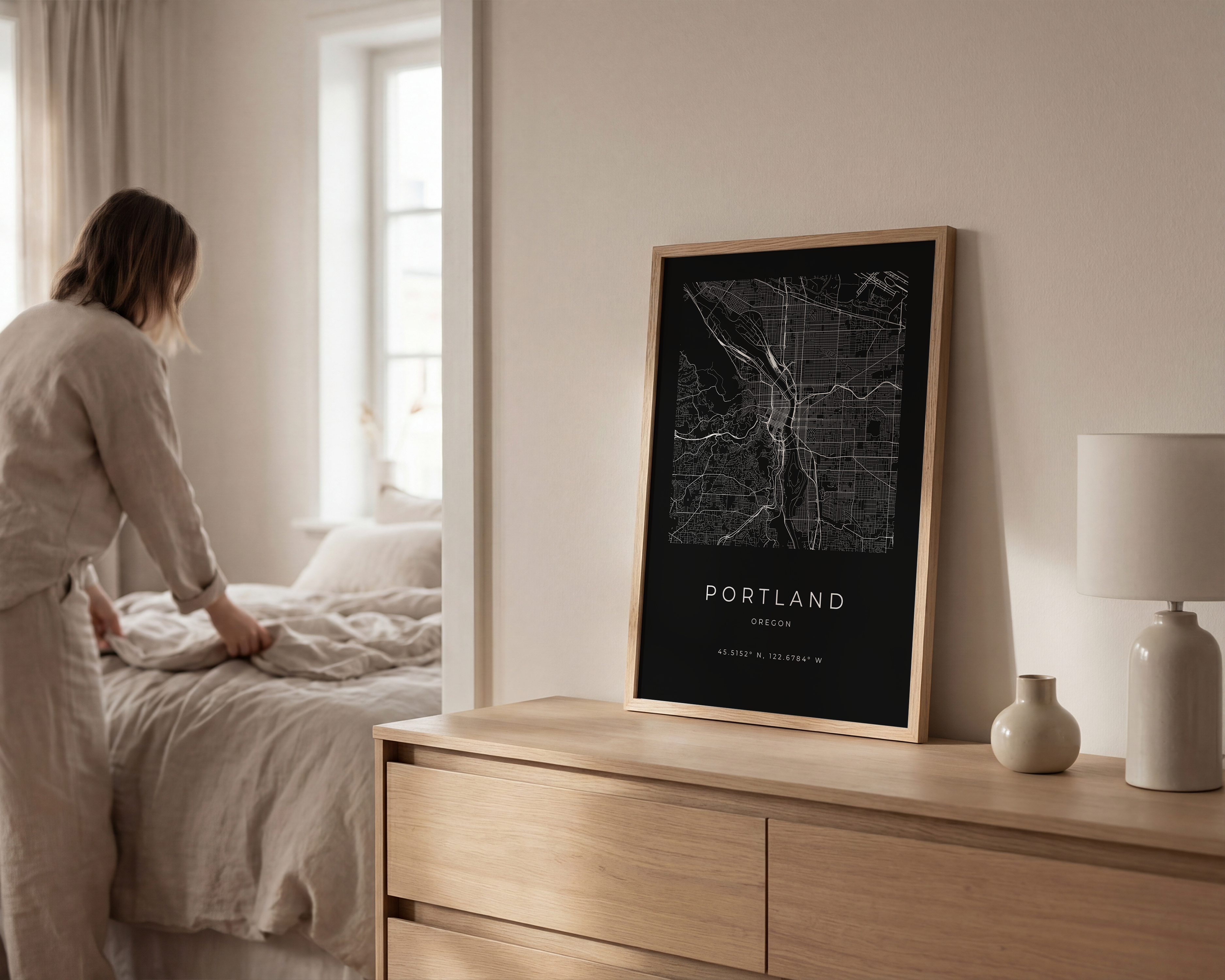 Portland Minimalist City Map