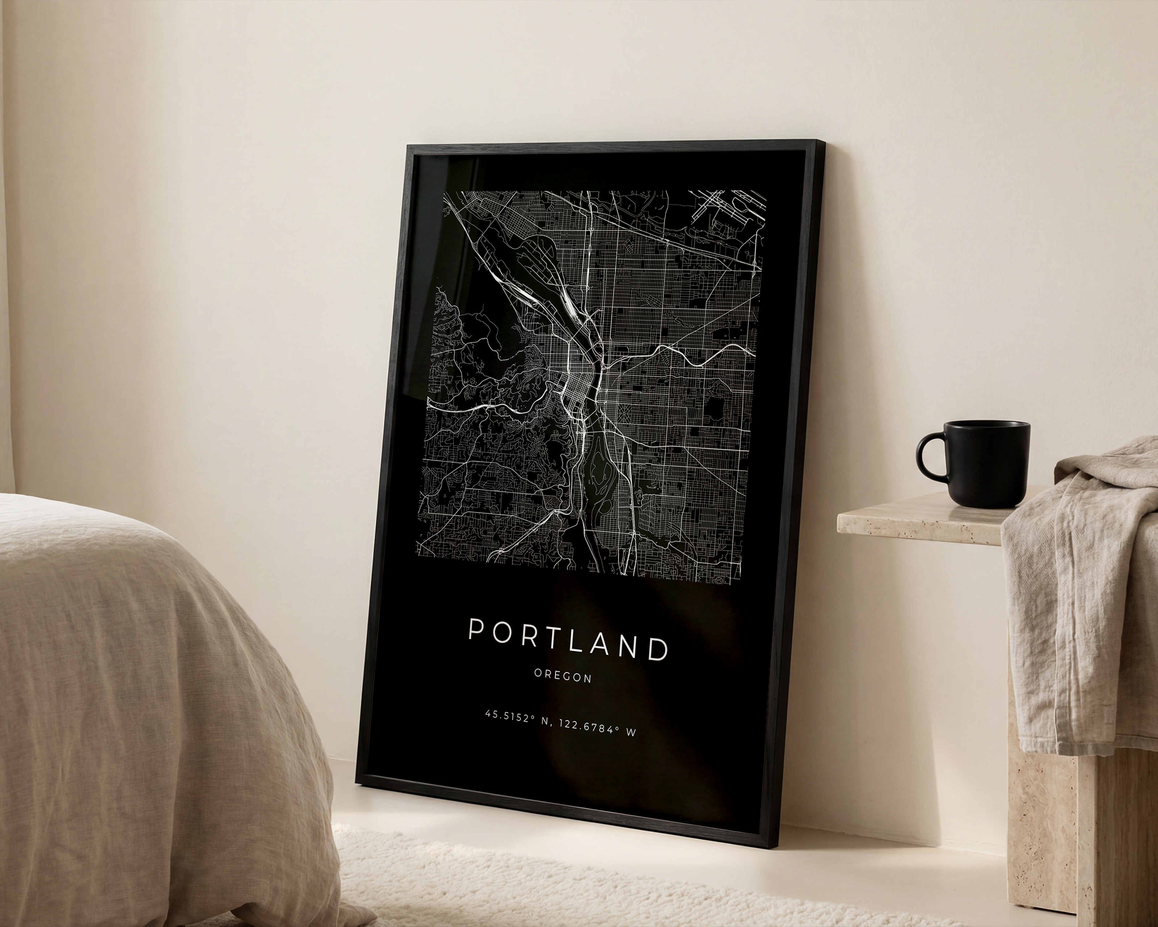 Portland Minimalist City Map