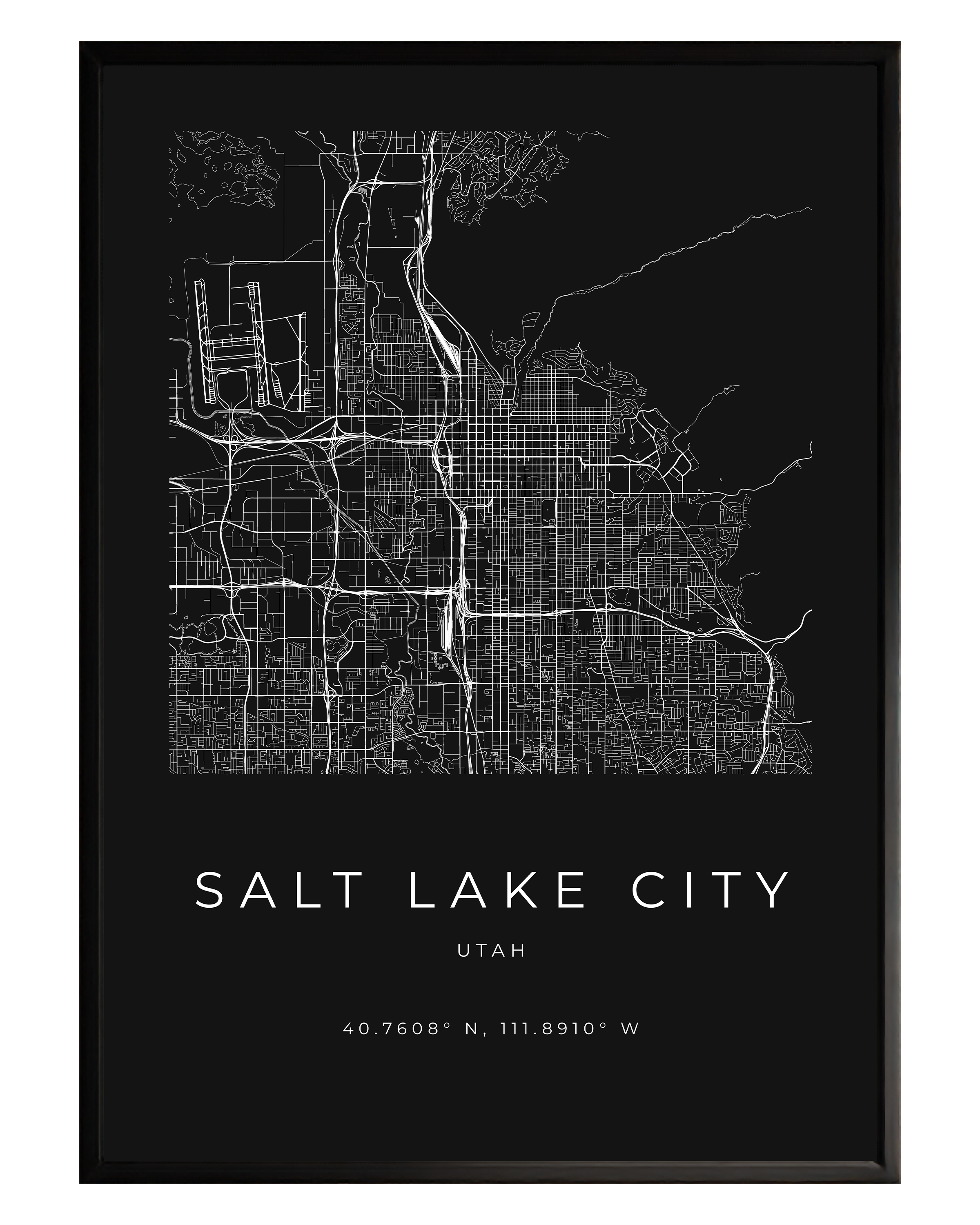 Salt Lake City Minimalist City Map