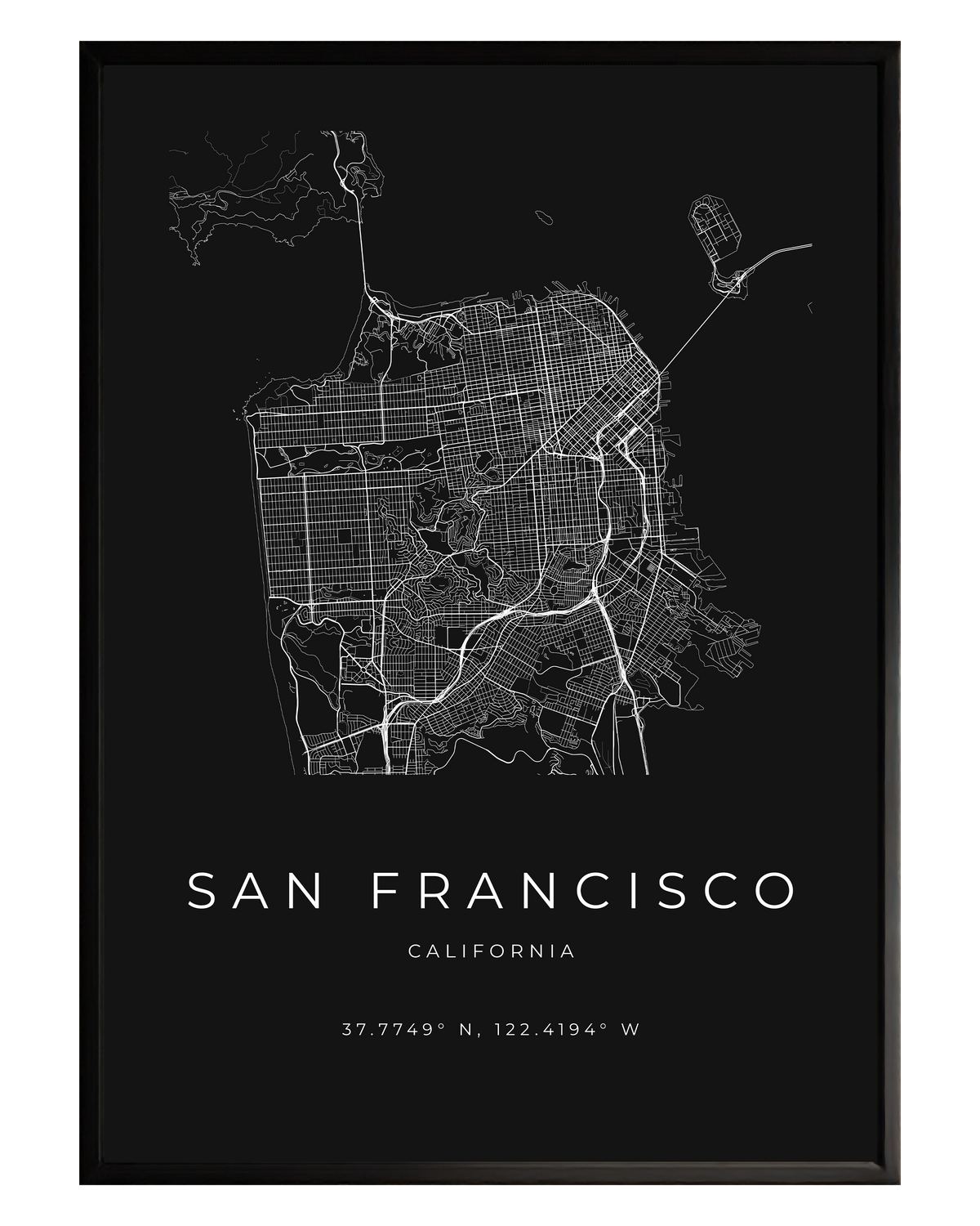 San Francisco Minimalist City Map