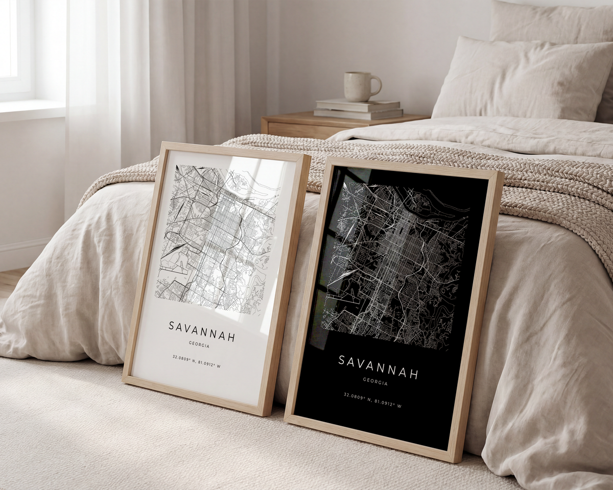 Savannah Minimalist City Map