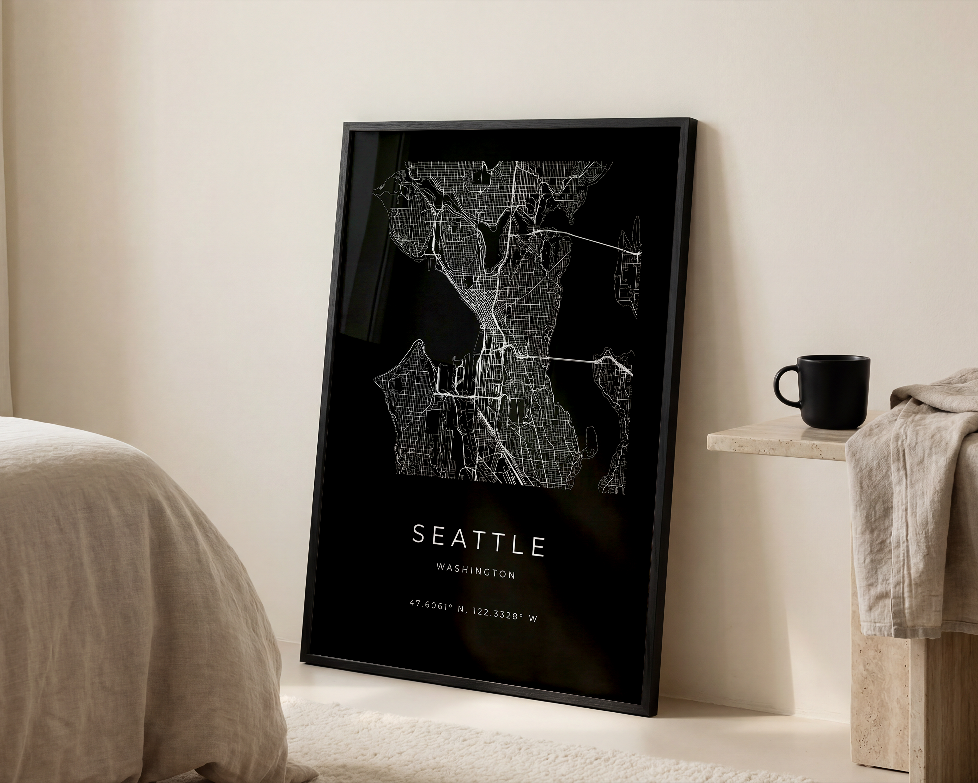Seattle Minimalist City Map