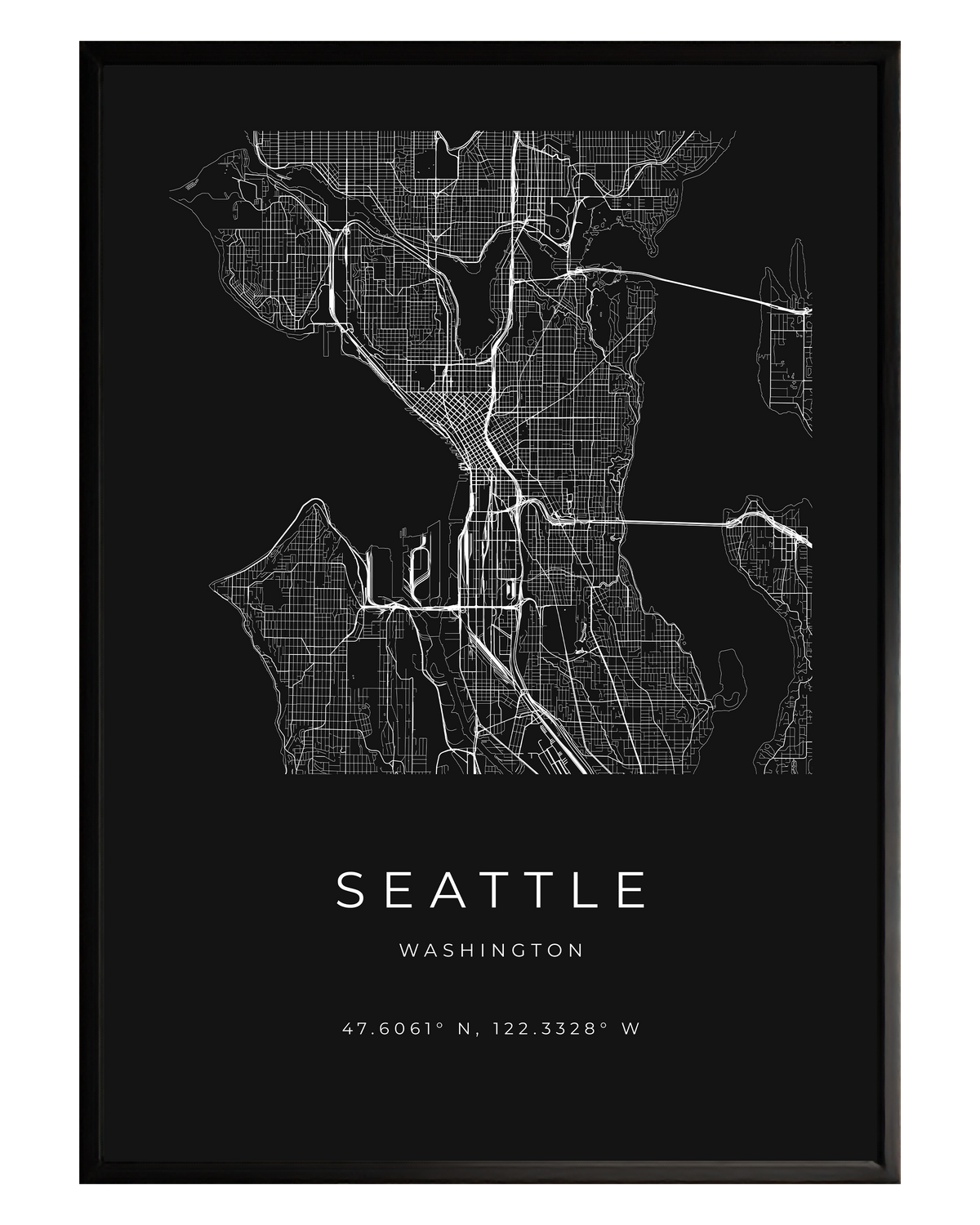 Seattle Minimalist City Map
