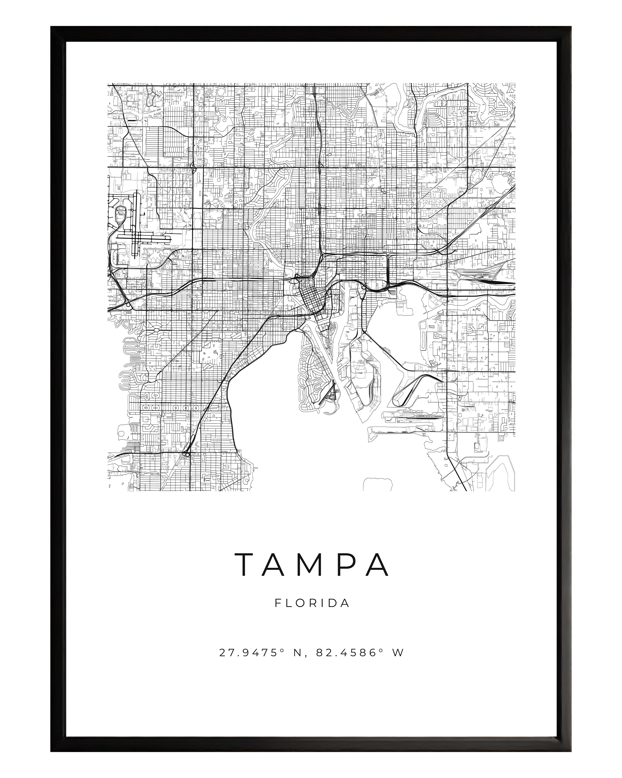 Tampa Minimalist City Map