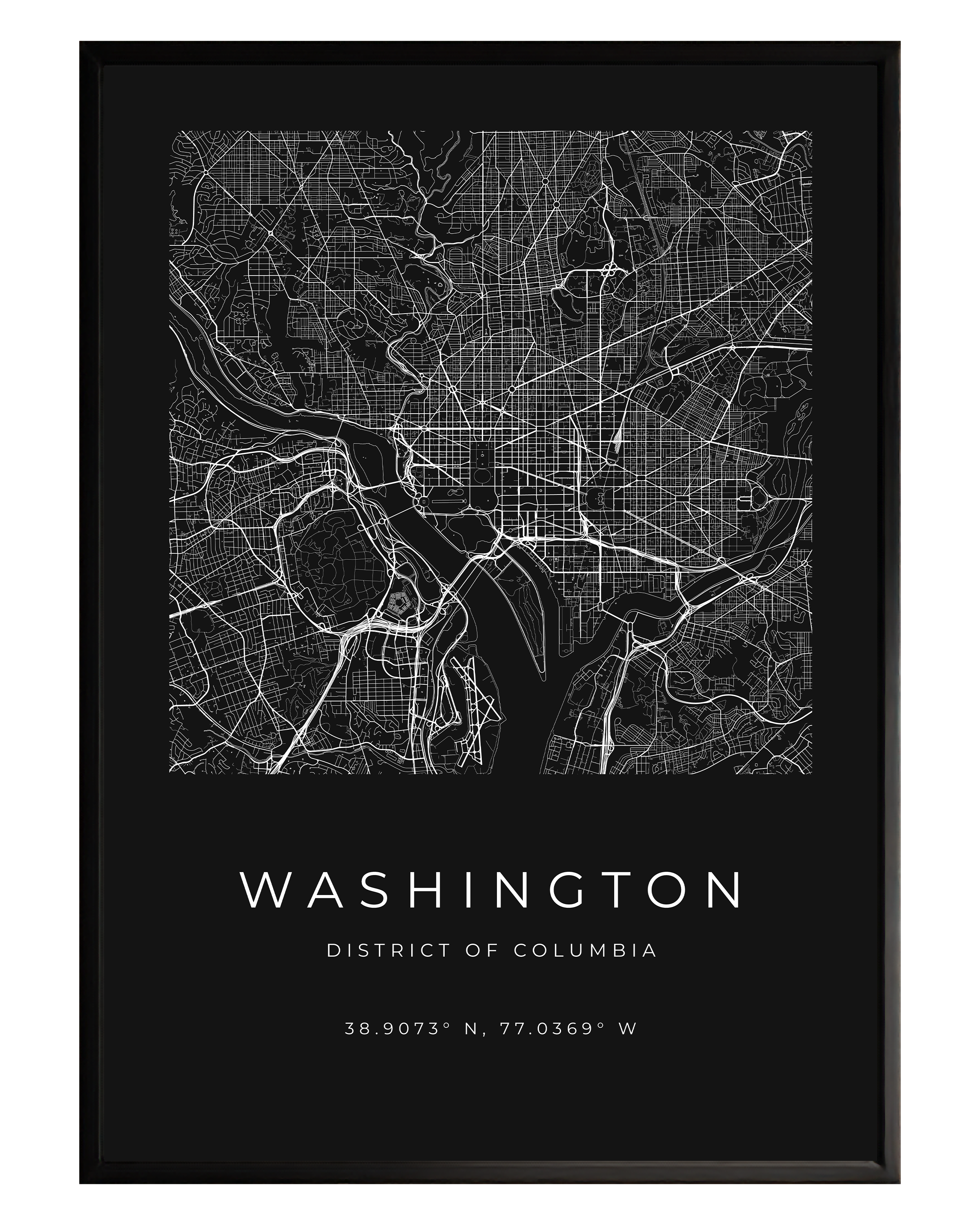 Washington D.C. Minimalist City Map